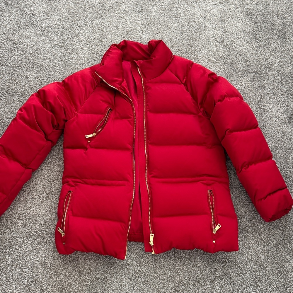 Lauren Ralph Lauren Red Puffer Jacket sz m